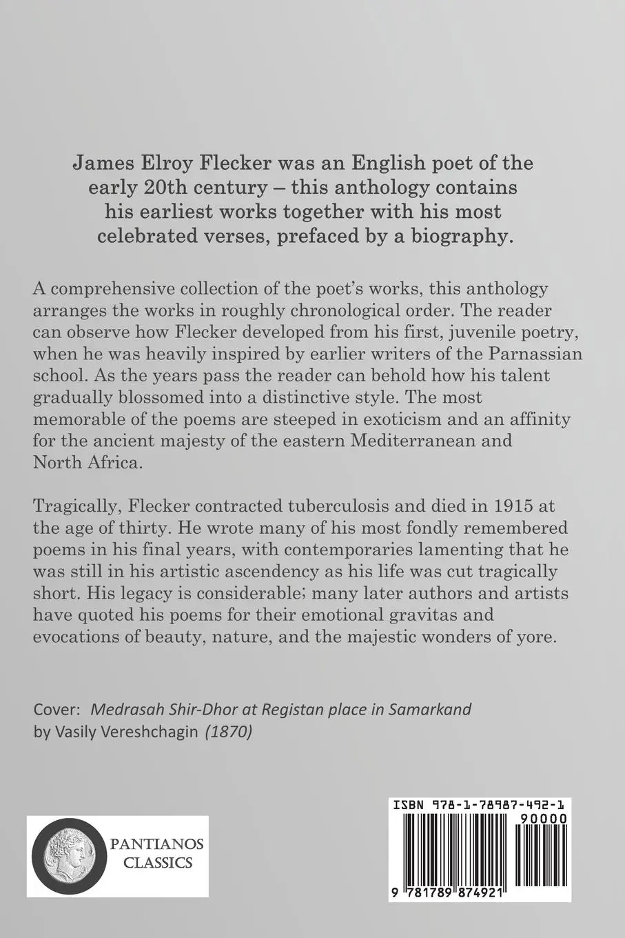 Rückseite: 9781789874921 | The Collected Poems of James Elroy Flecker | James Elroy Flecker