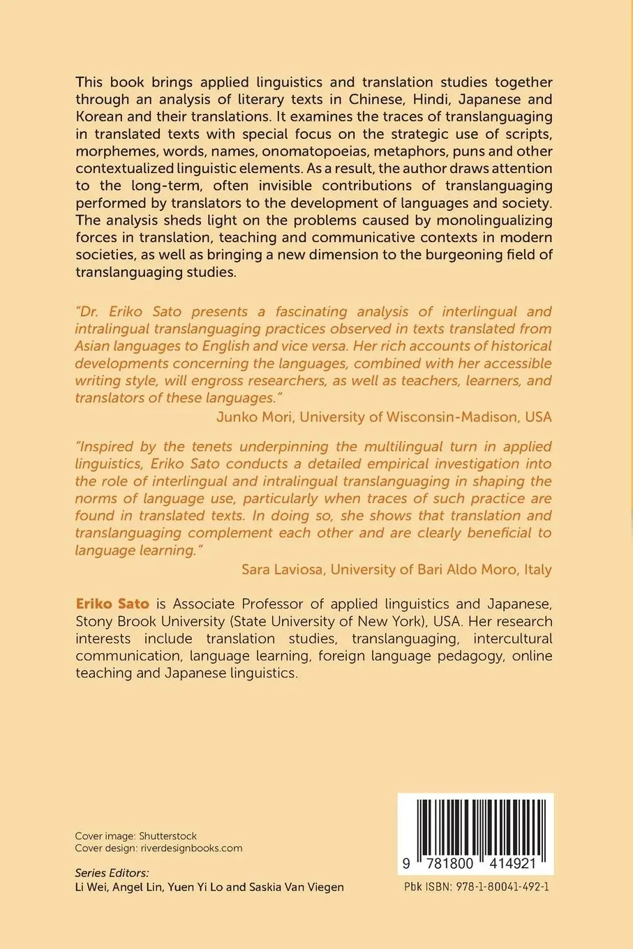 Rückseite: 9781800414921 | Translanguaging in Translation | Eriko Sato | Taschenbuch | Englisch