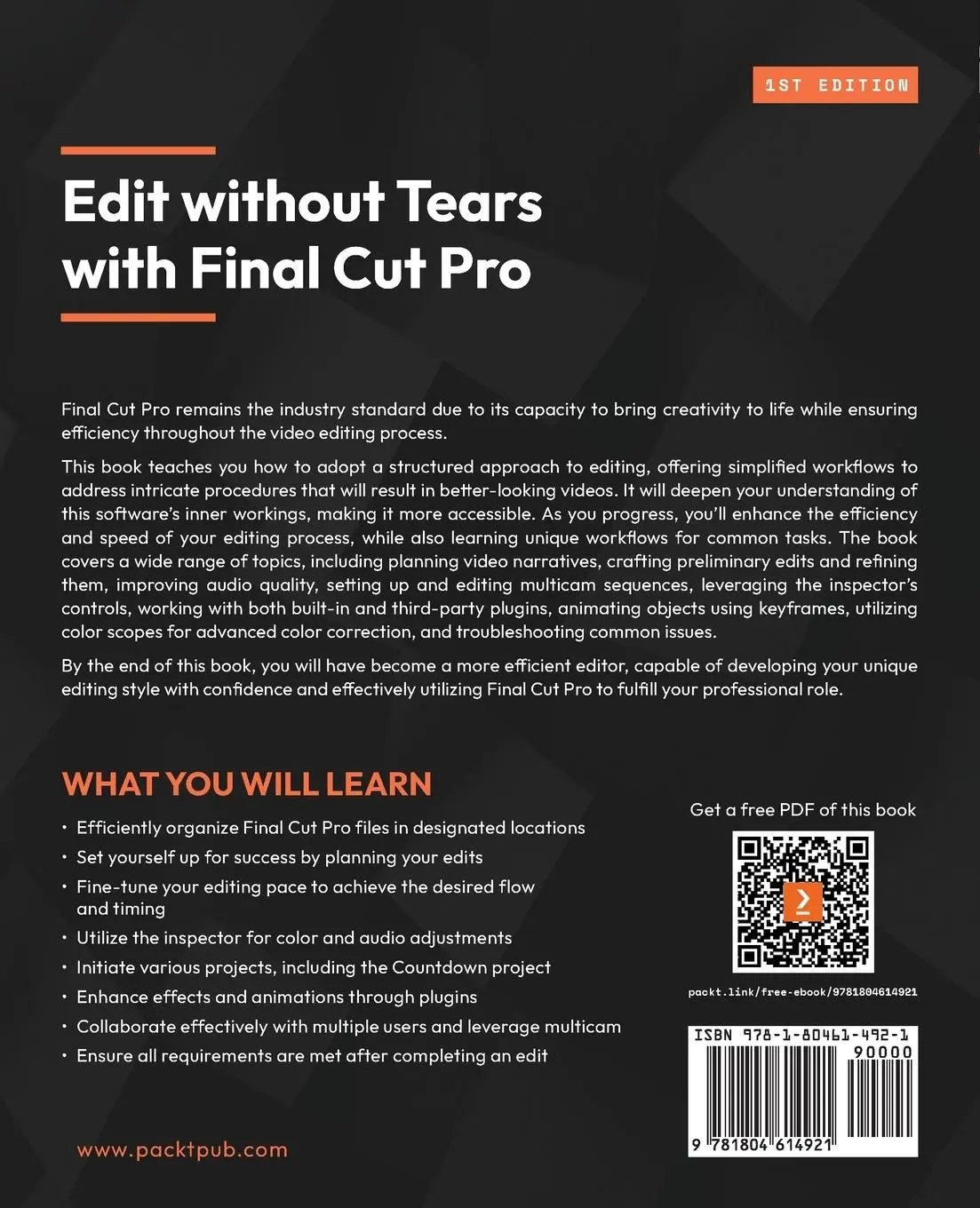Rückseite: 9781804614921 | Edit without Tears with Final Cut Pro | Bruce G. Macbryde | Buch