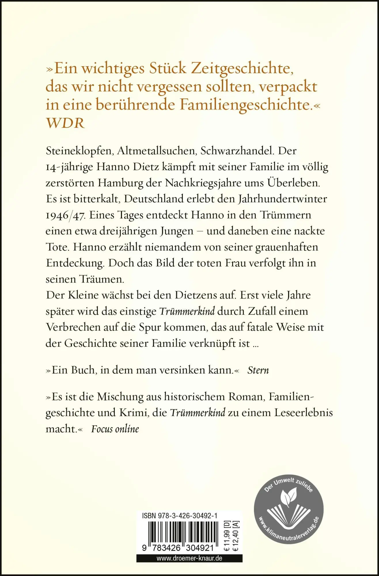 Rückseite: 9783426304921 | Trümmerkind | Mechtild Borrmann | Taschenbuch | 304 S. | Deutsch