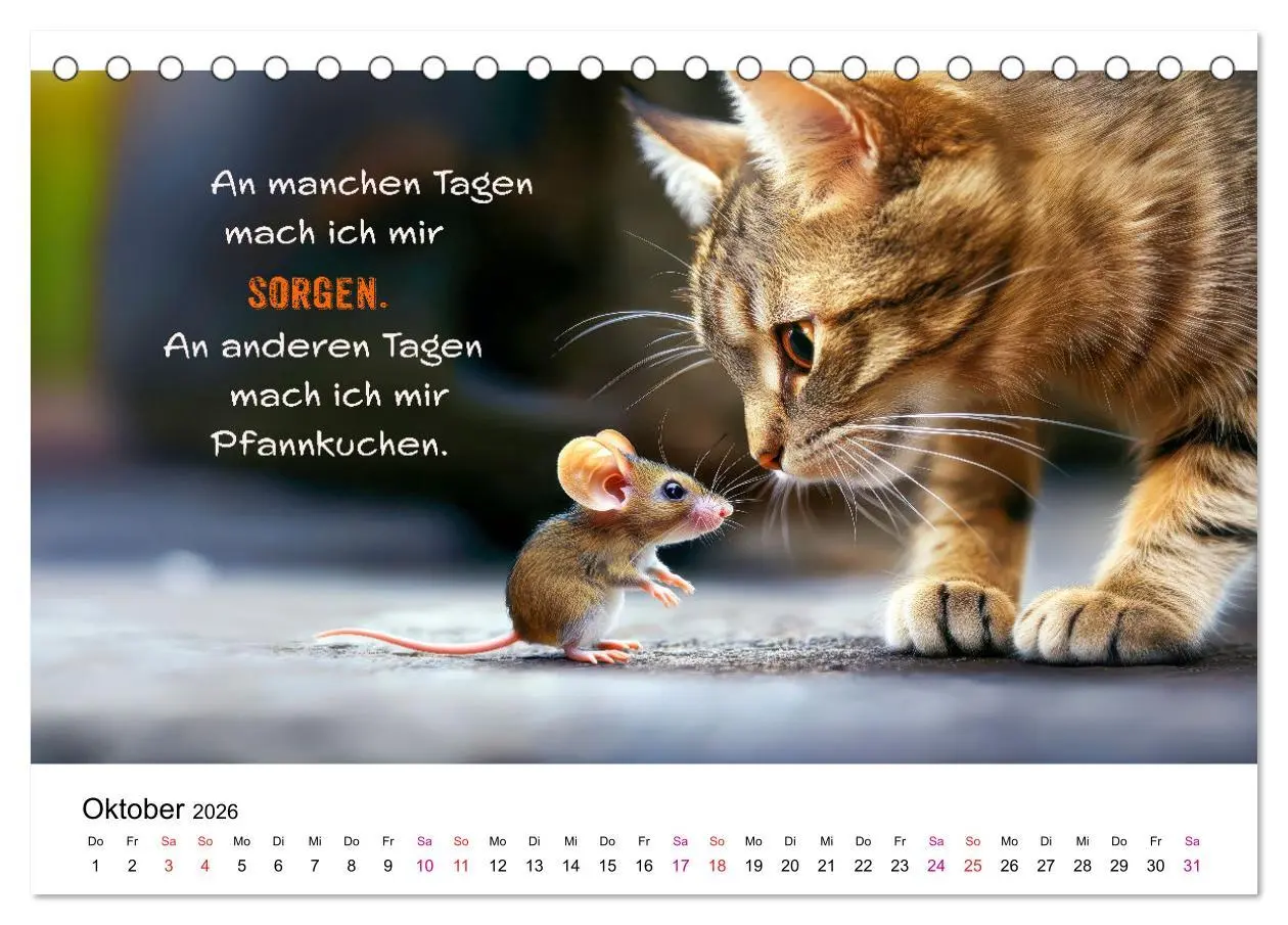 Bild: 9783457304921 | Tierische Klugscheißer (Tischkalender 2026 DIN A5 quer), CALVENDO...