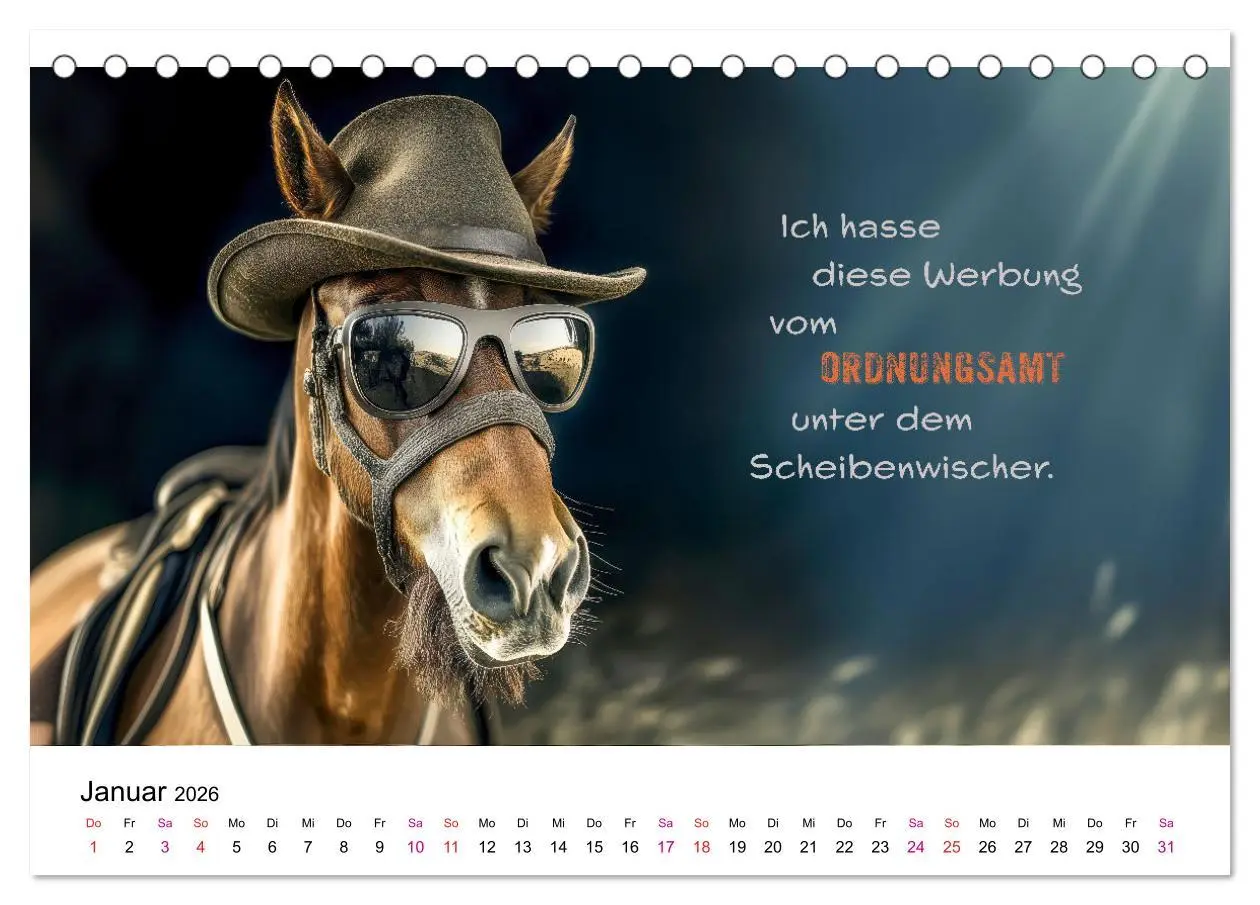 Bild: 9783457304921 | Tierische Klugscheißer (Tischkalender 2026 DIN A5 quer), CALVENDO...
