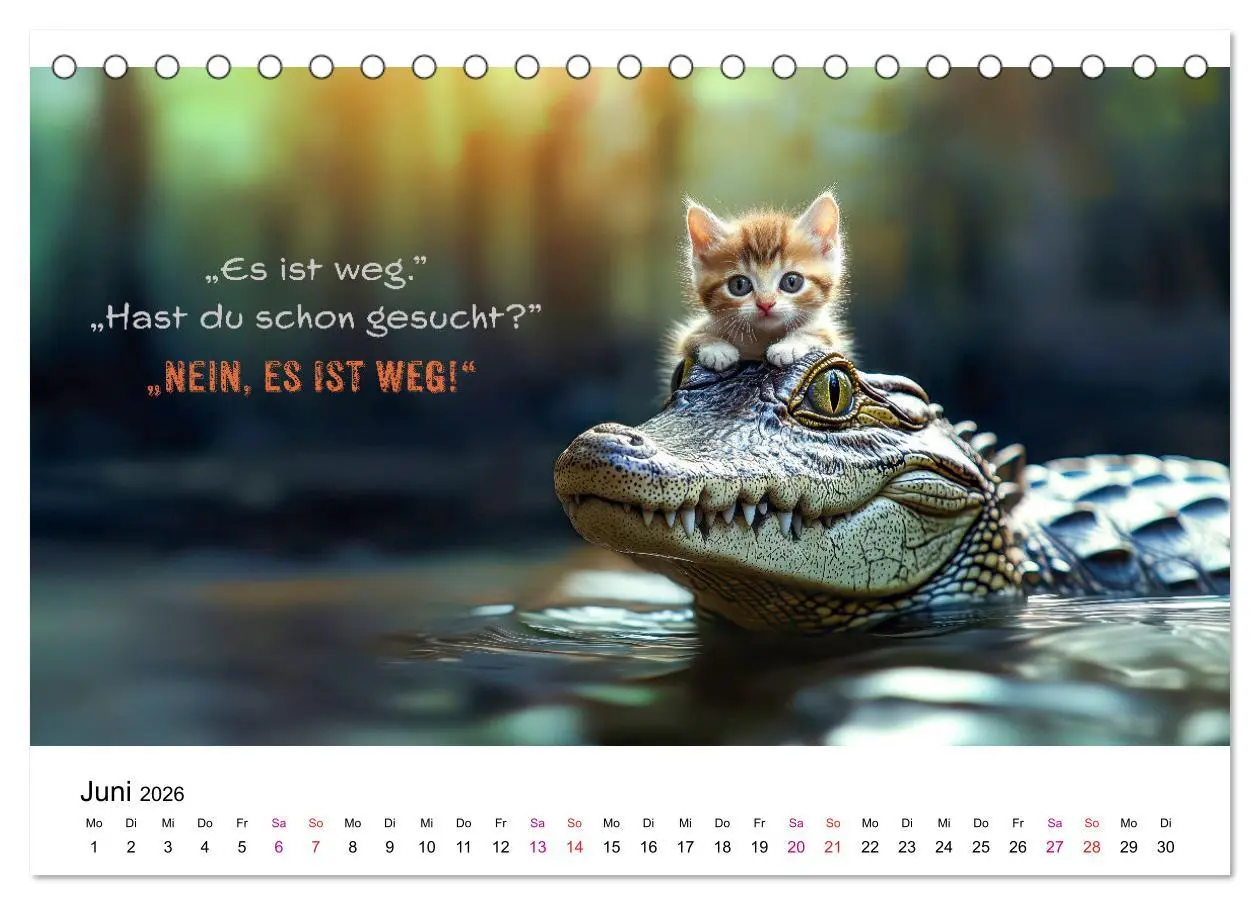 Bild: 9783457304921 | Tierische Klugscheißer (Tischkalender 2026 DIN A5 quer), CALVENDO...