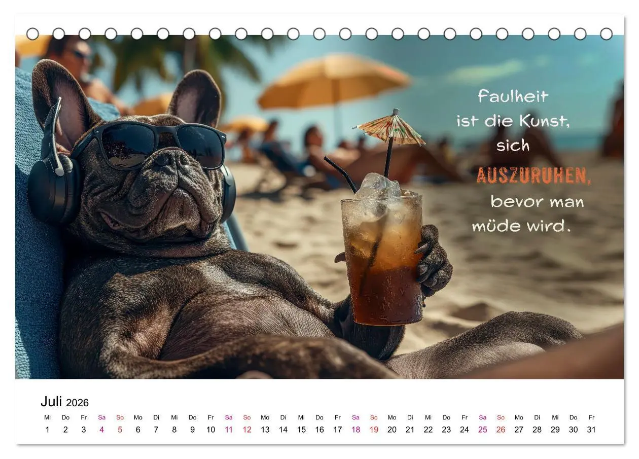 Bild: 9783457304921 | Tierische Klugscheißer (Tischkalender 2026 DIN A5 quer), CALVENDO...