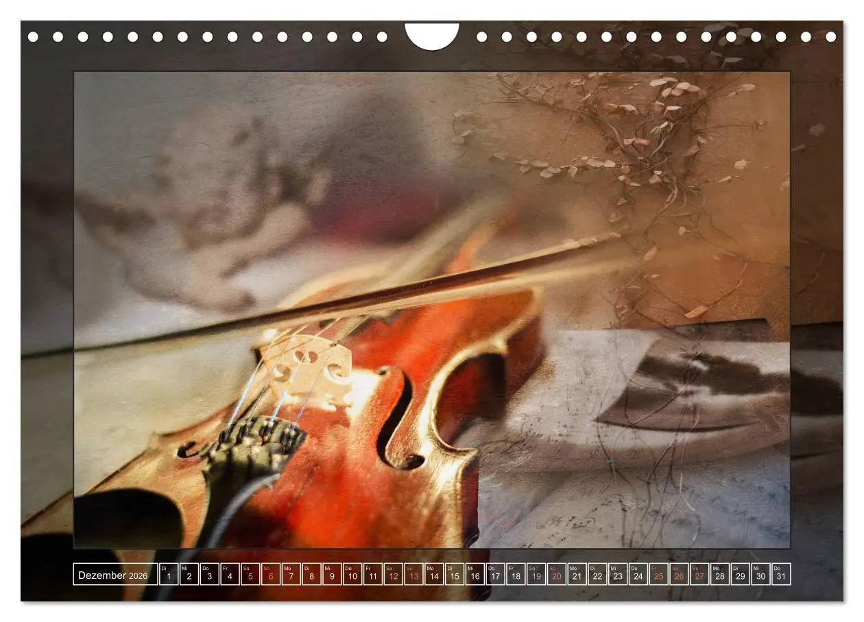 Bild: 9783457854921 | Instrumententräume - Die Geige (Wandkalender 2026 DIN A4 quer),...