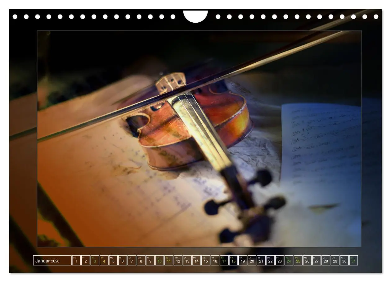 Bild: 9783457854921 | Instrumententräume - Die Geige (Wandkalender 2026 DIN A4 quer),...