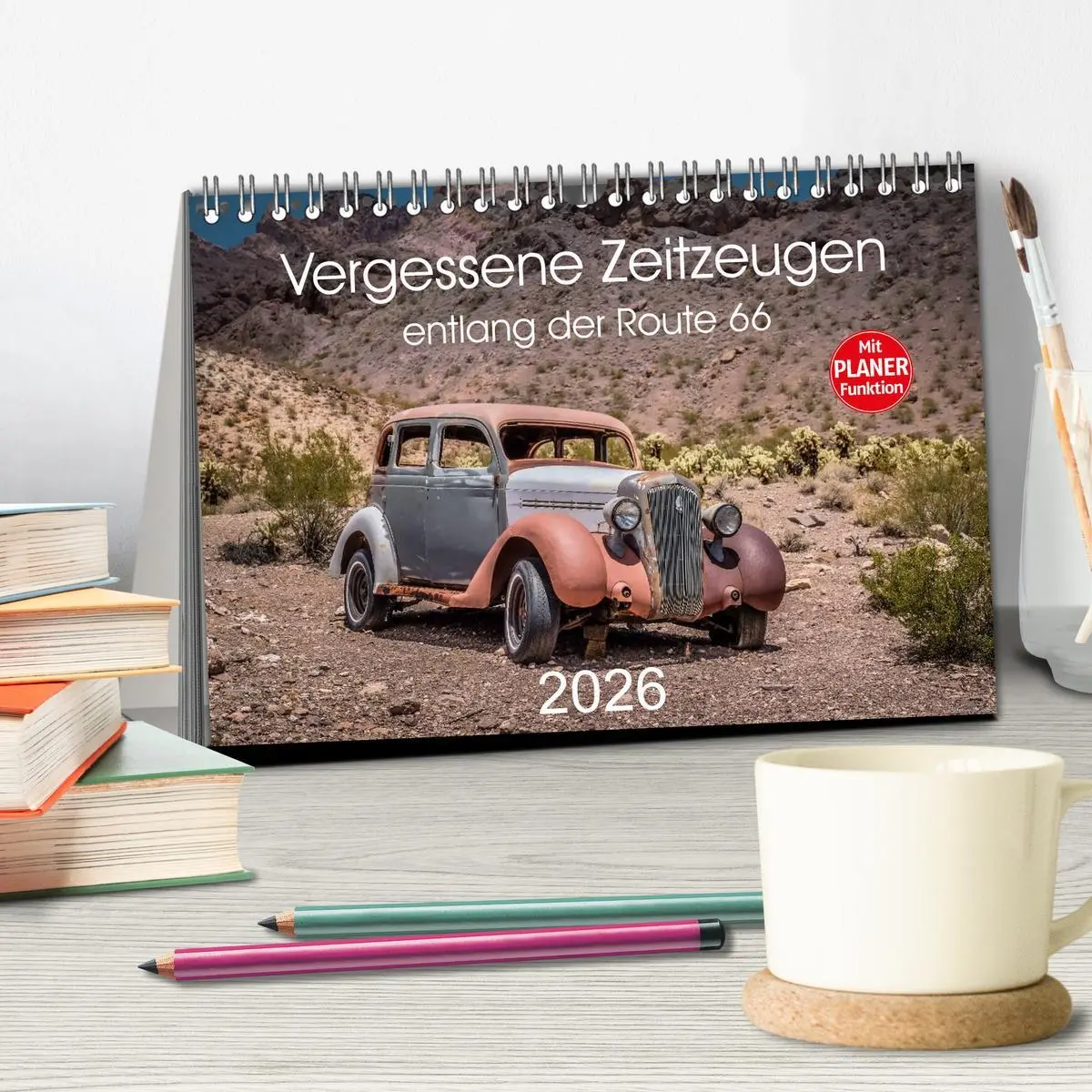 Bild: 9783516014921 | Vergessene Zeitzeugen entlang der Route 66 (Tischkalender 2026 DIN...