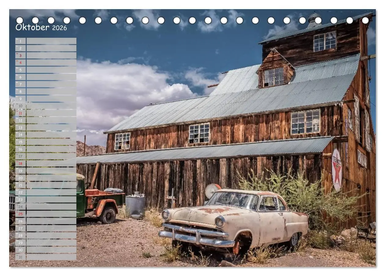 Bild: 9783516014921 | Vergessene Zeitzeugen entlang der Route 66 (Tischkalender 2026 DIN...