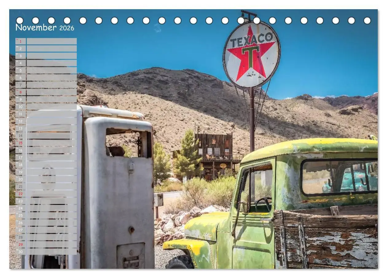 Bild: 9783516014921 | Vergessene Zeitzeugen entlang der Route 66 (Tischkalender 2026 DIN...