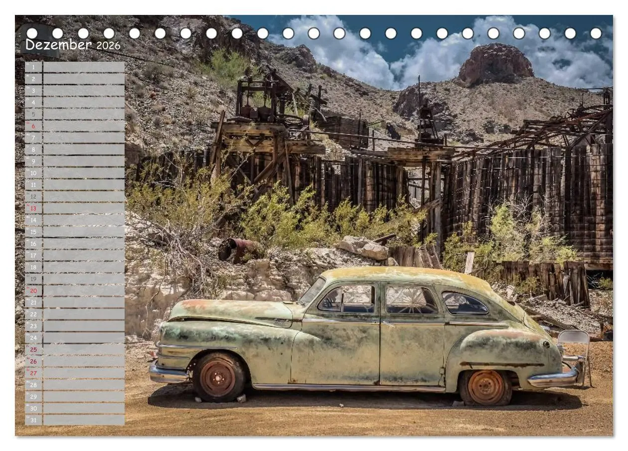 Bild: 9783516014921 | Vergessene Zeitzeugen entlang der Route 66 (Tischkalender 2026 DIN...
