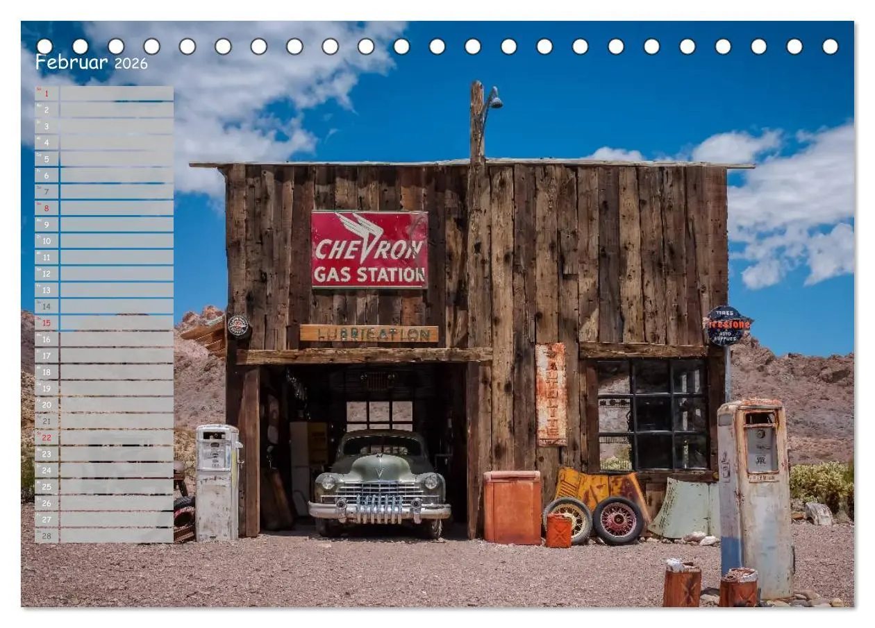 Bild: 9783516014921 | Vergessene Zeitzeugen entlang der Route 66 (Tischkalender 2026 DIN...