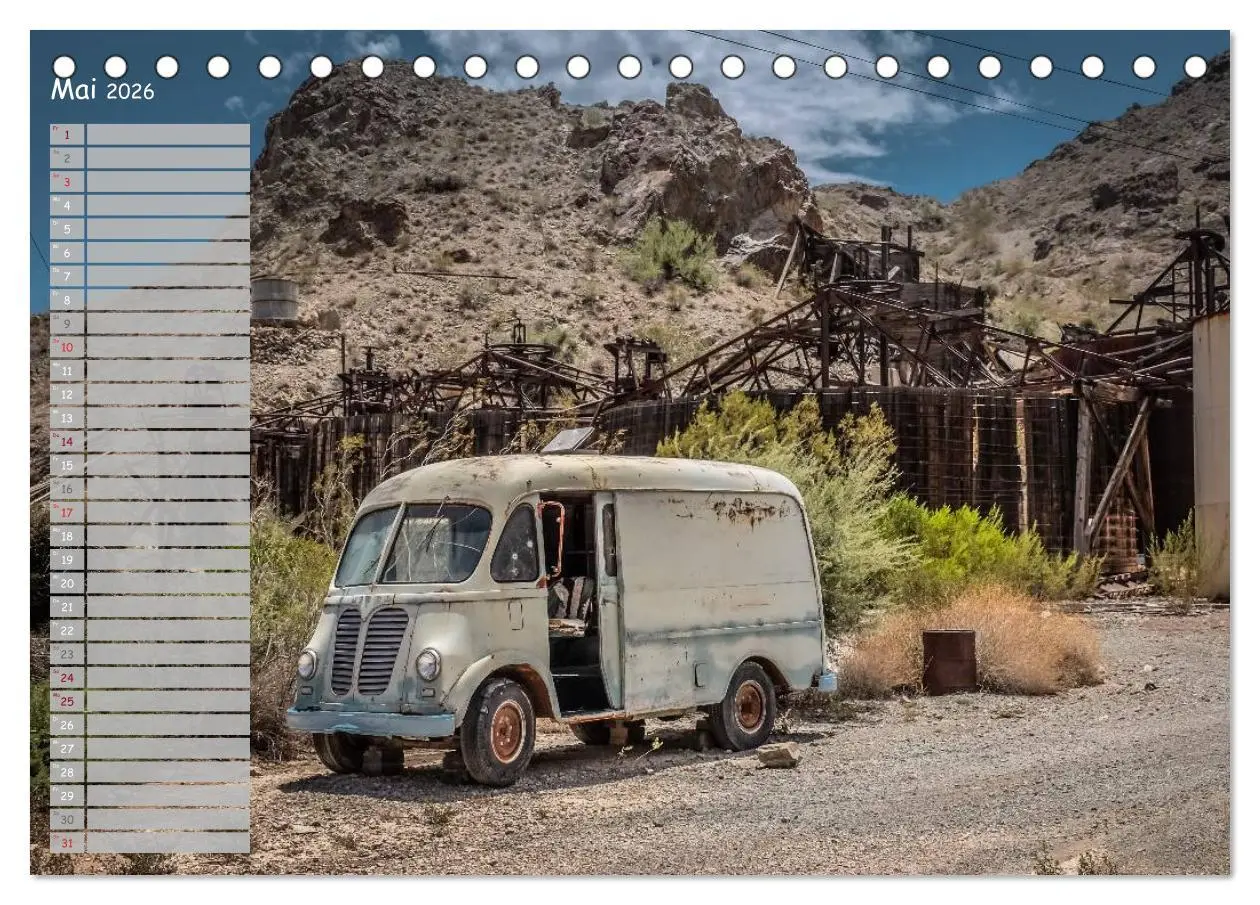 Bild: 9783516014921 | Vergessene Zeitzeugen entlang der Route 66 (Tischkalender 2026 DIN...