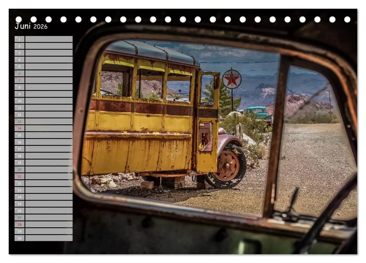 Bild: 9783516014921 | Vergessene Zeitzeugen entlang der Route 66 (Tischkalender 2026 DIN...