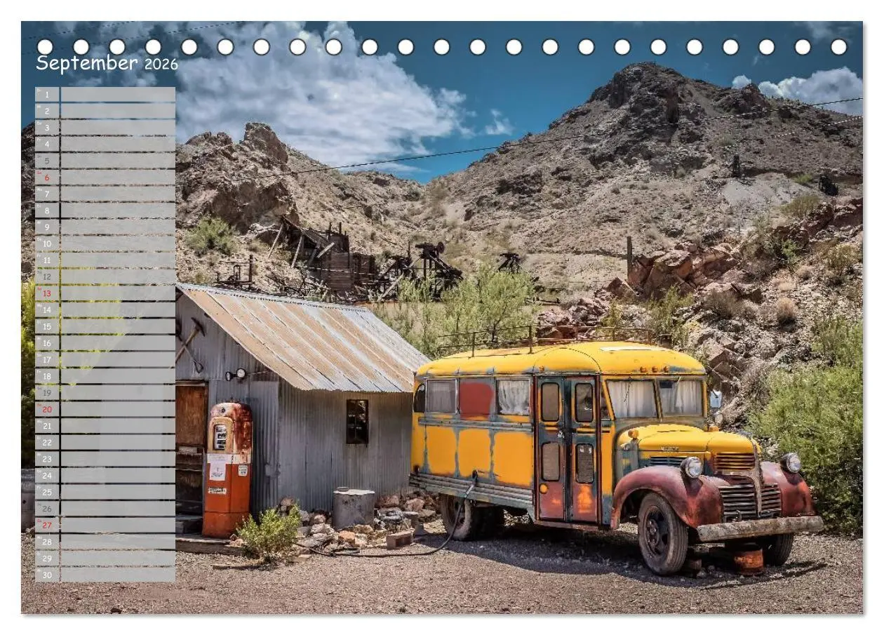 Bild: 9783516014921 | Vergessene Zeitzeugen entlang der Route 66 (Tischkalender 2026 DIN...