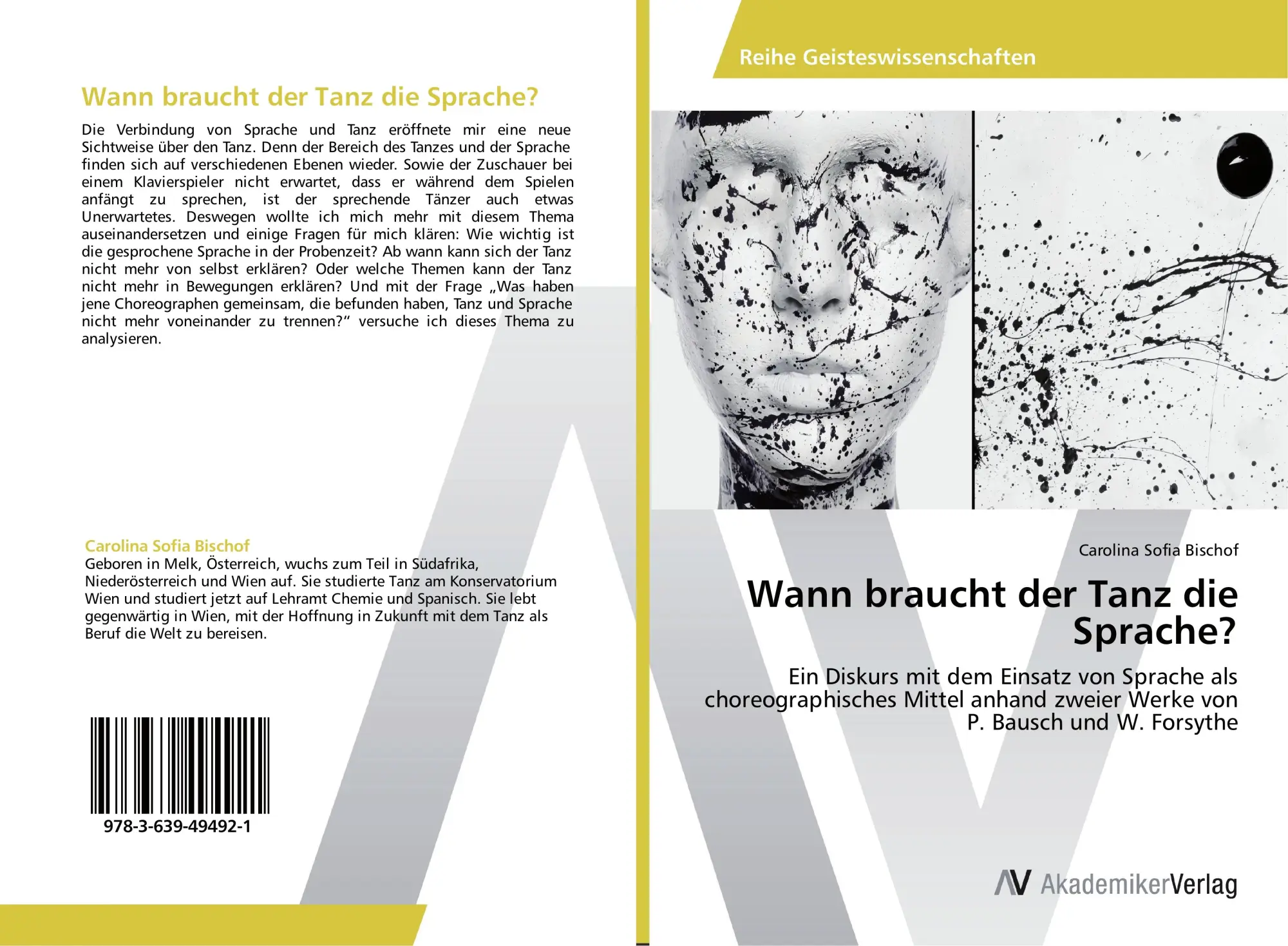 Cover: 9783639494921 | Wann braucht der Tanz die Sprache? | Carolina Sofia Bischof | Buch