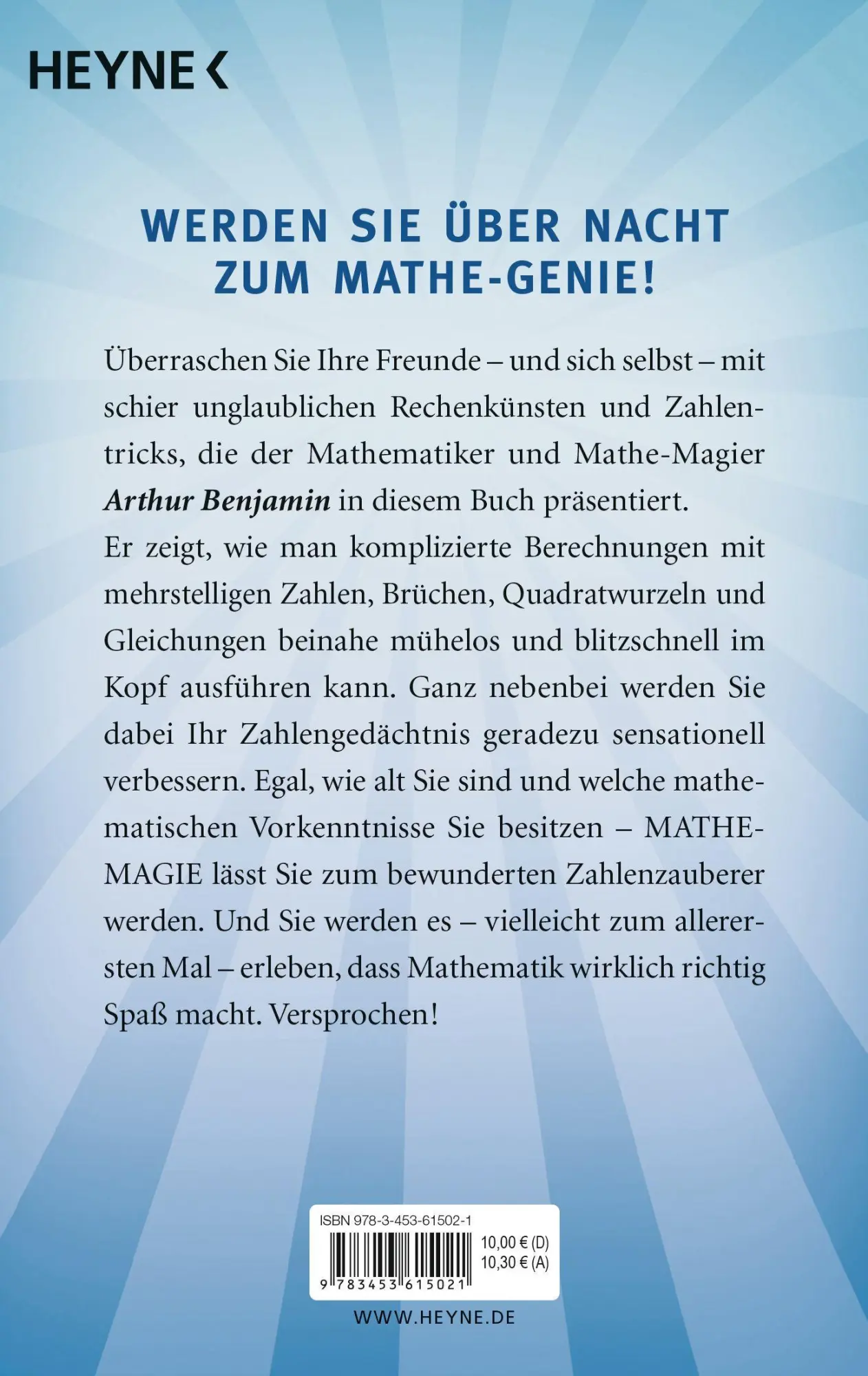 Bild: 9783453615021 | Mathe-Magie | Arthur Benjamin (u. a.) | Taschenbuch | 304 S. | Deutsch
