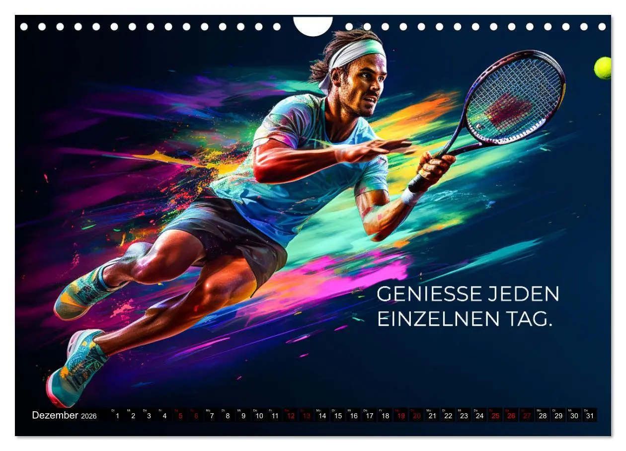 Bild: 9783457365021 | Tennis und Motivation (Wandkalender 2026 DIN A4 quer), CALVENDO...