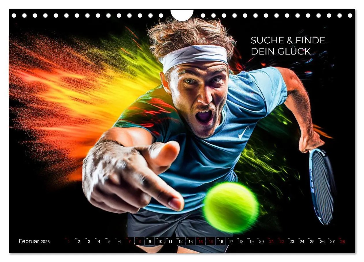 Bild: 9783457365021 | Tennis und Motivation (Wandkalender 2026 DIN A4 quer), CALVENDO...