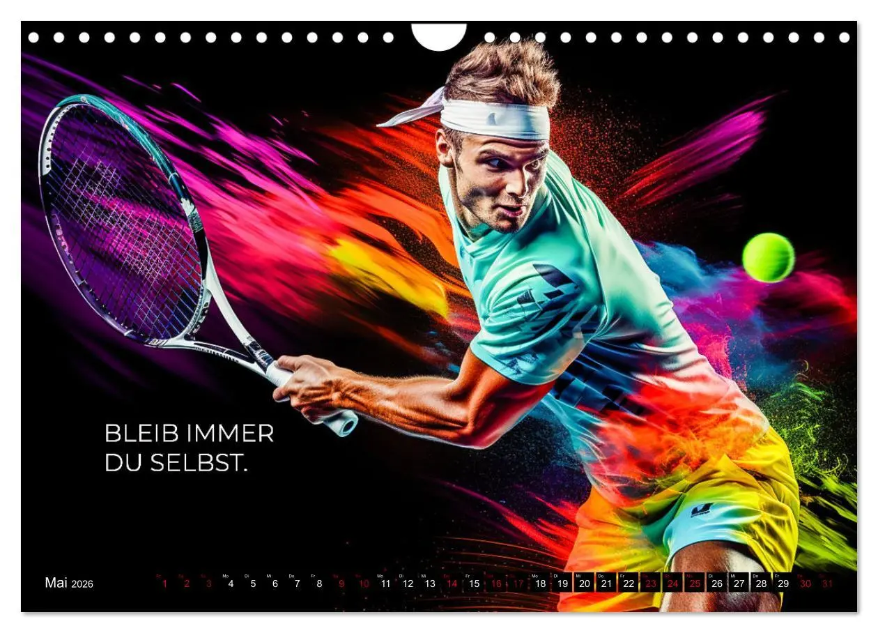 Bild: 9783457365021 | Tennis und Motivation (Wandkalender 2026 DIN A4 quer), CALVENDO...