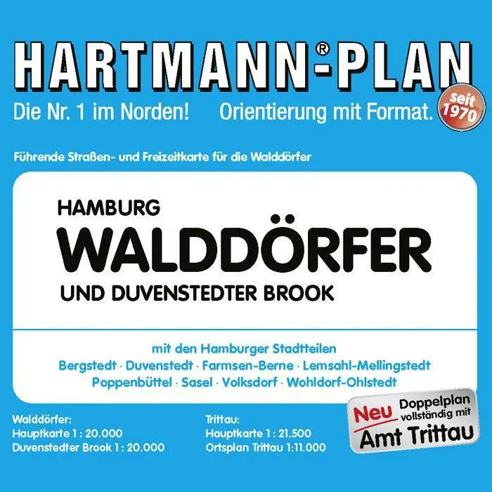 Bild: 4033527105121 | HARTMANN-PLAN Hamburg-Walddörfer und Duvenstedter Brook, 1:20.000...