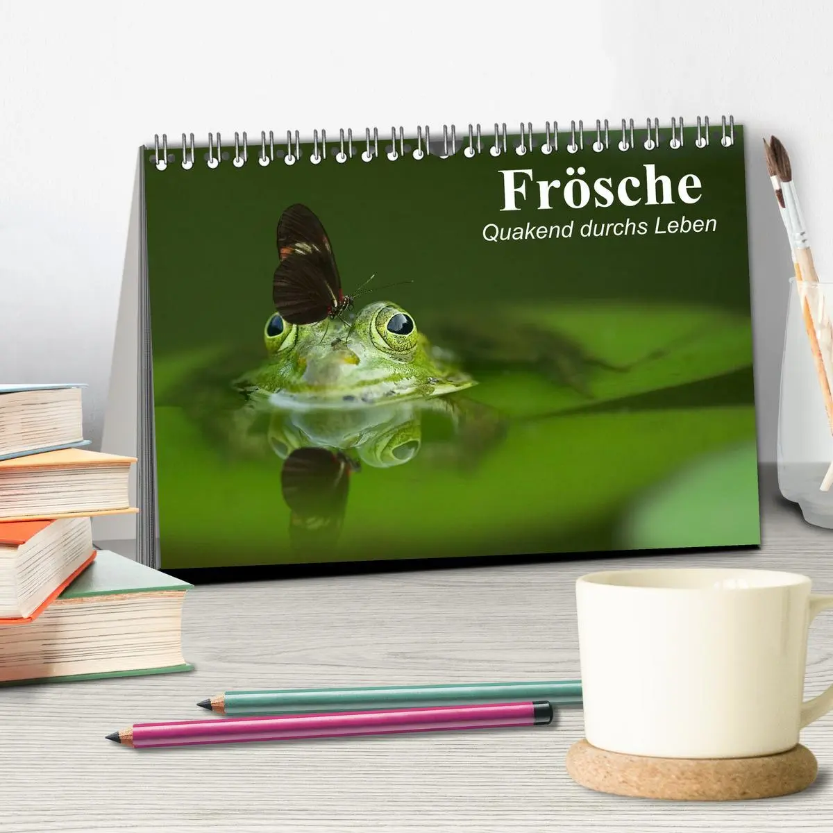 Bild: 9783516055221 | Frösche. Quakend durchs Leben (Tischkalender 2026 DIN A5 quer),...