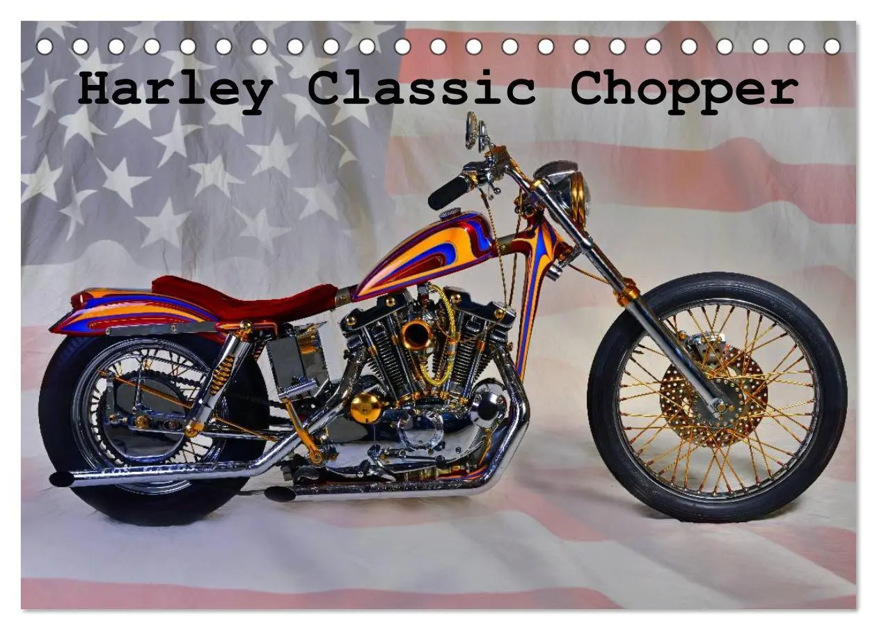 Cover: 9783516125221 | Harley Classic Chopper (Tischkalender 2026 DIN A5 quer), CALVENDO...