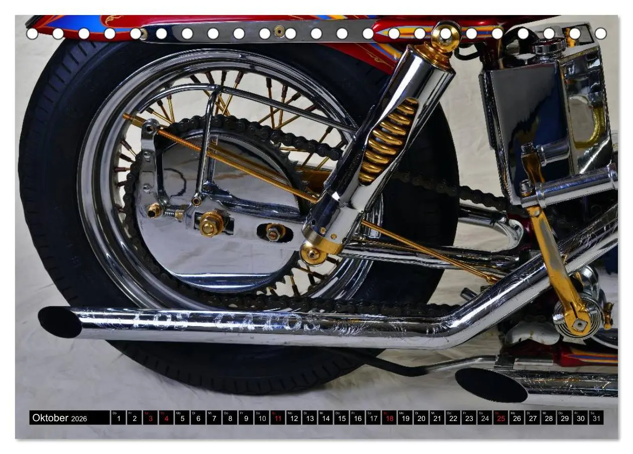 Bild: 9783516125221 | Harley Classic Chopper (Tischkalender 2026 DIN A5 quer), CALVENDO...