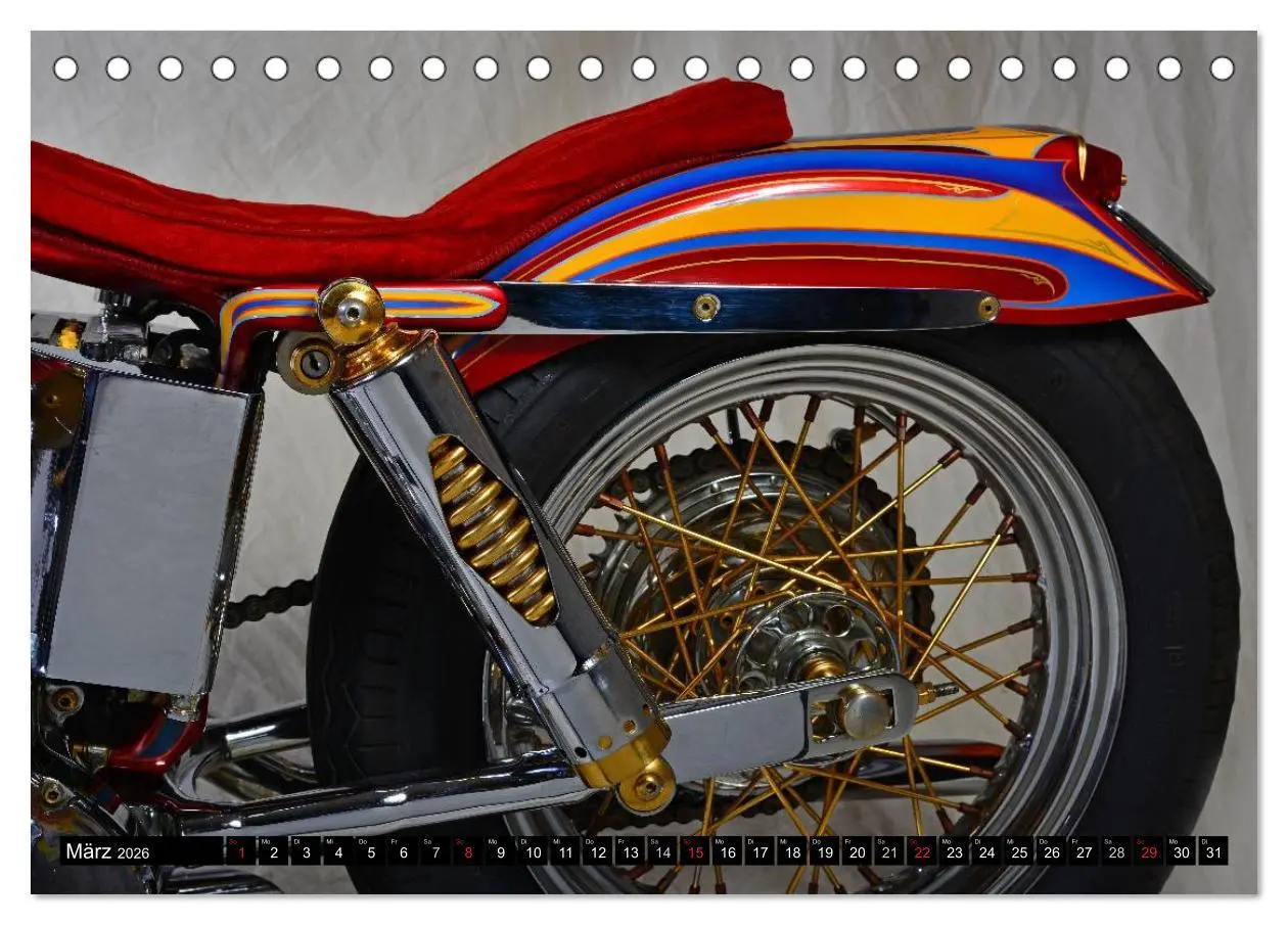 Bild: 9783516125221 | Harley Classic Chopper (Tischkalender 2026 DIN A5 quer), CALVENDO...