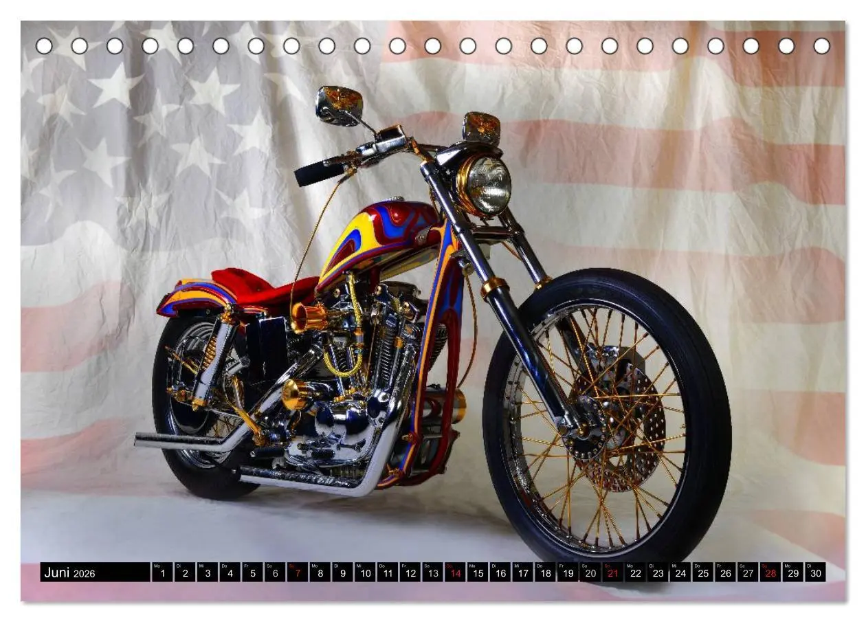 Bild: 9783516125221 | Harley Classic Chopper (Tischkalender 2026 DIN A5 quer), CALVENDO...