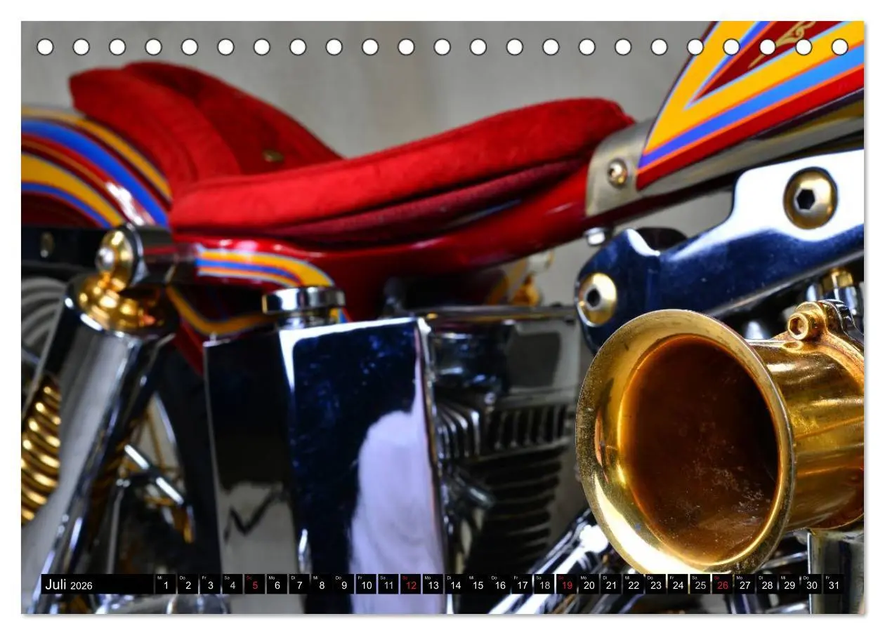 Bild: 9783516125221 | Harley Classic Chopper (Tischkalender 2026 DIN A5 quer), CALVENDO...
