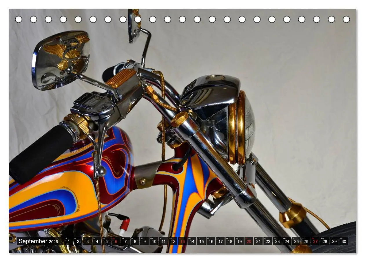Bild: 9783516125221 | Harley Classic Chopper (Tischkalender 2026 DIN A5 quer), CALVENDO...