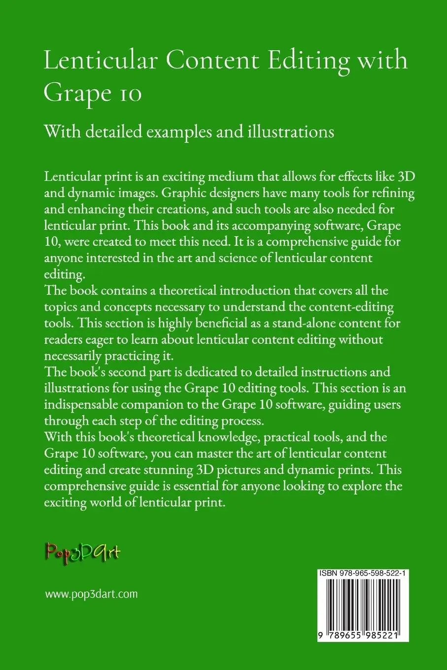 Rückseite: 9789655985221 | Lenticular Content Editing with Grape 10 | Yitzhak Weissman | Buch