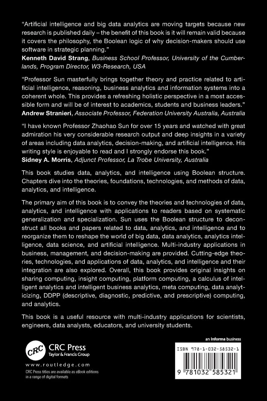 Rückseite: 9781032585321 | Data Analytics for Business Intelligence | A Multi-Industry Approach