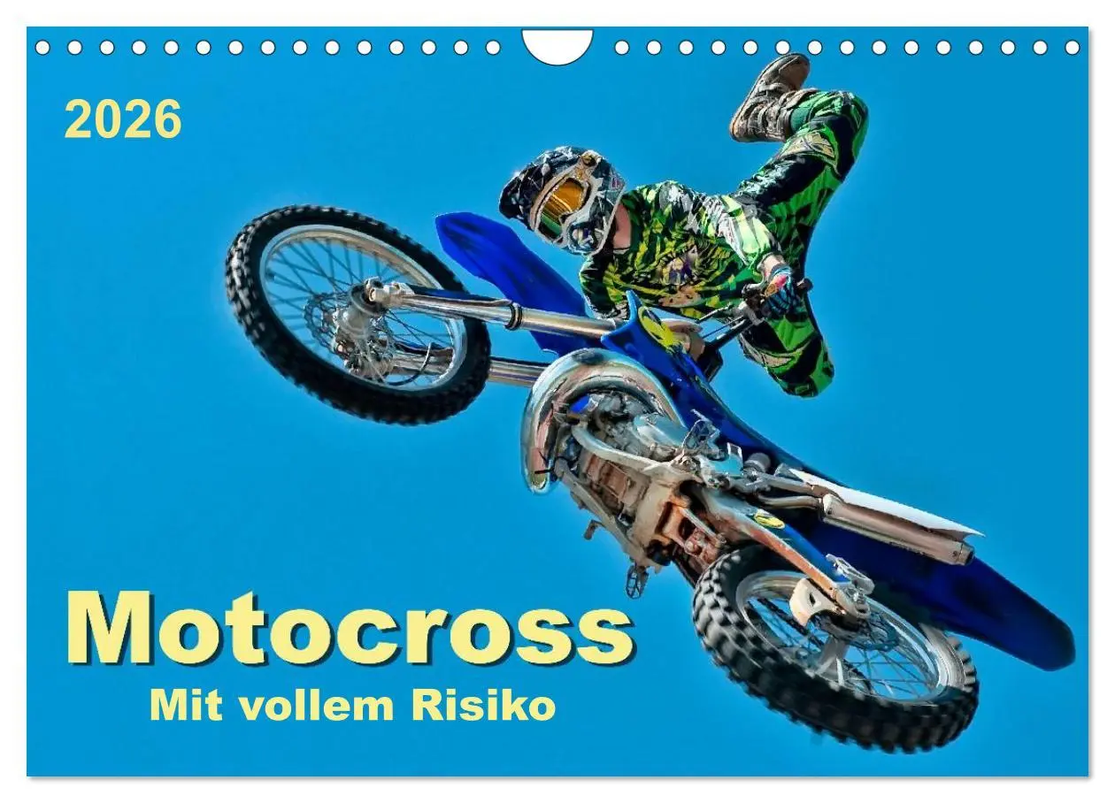 Cover: 9783516045321 | Motocross - mit vollem Risiko (Wandkalender 2026 DIN A4 quer),...
