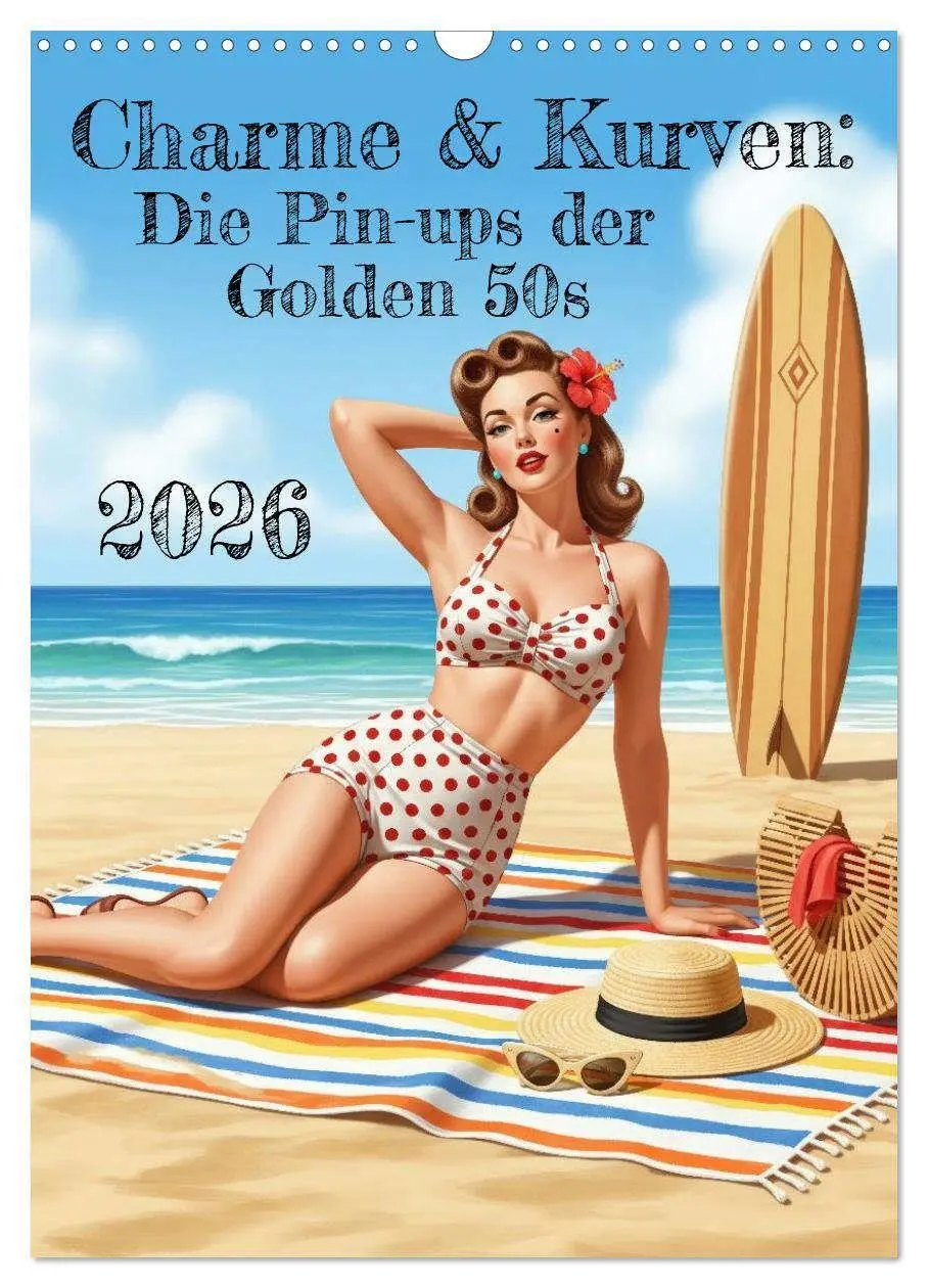 Cover: 9783516735321 | Charme &amp; Kurven: Die Pin-ups der Golden 50s (Wandkalender 2026 DIN...