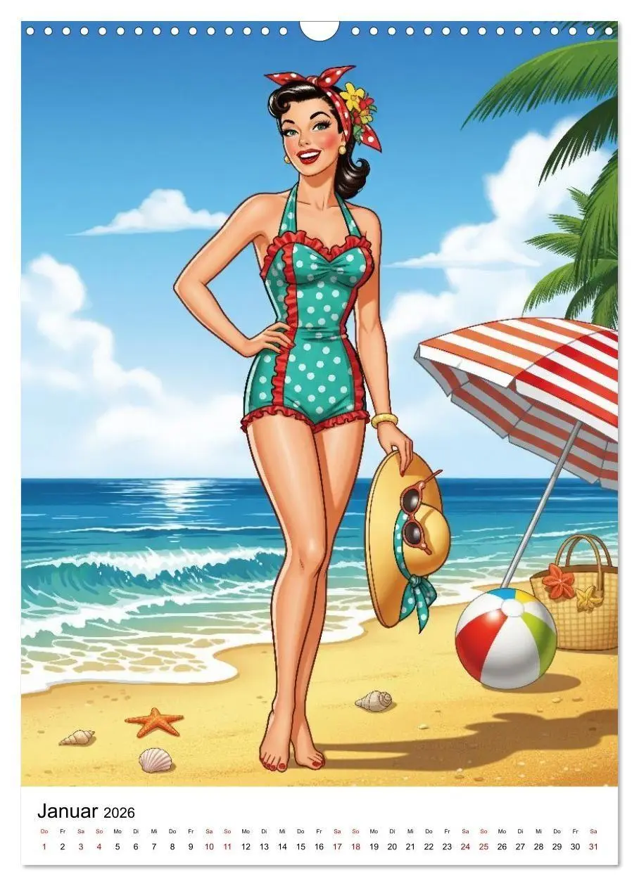 Bild: 9783516735321 | Charme &amp; Kurven: Die Pin-ups der Golden 50s (Wandkalender 2026 DIN...