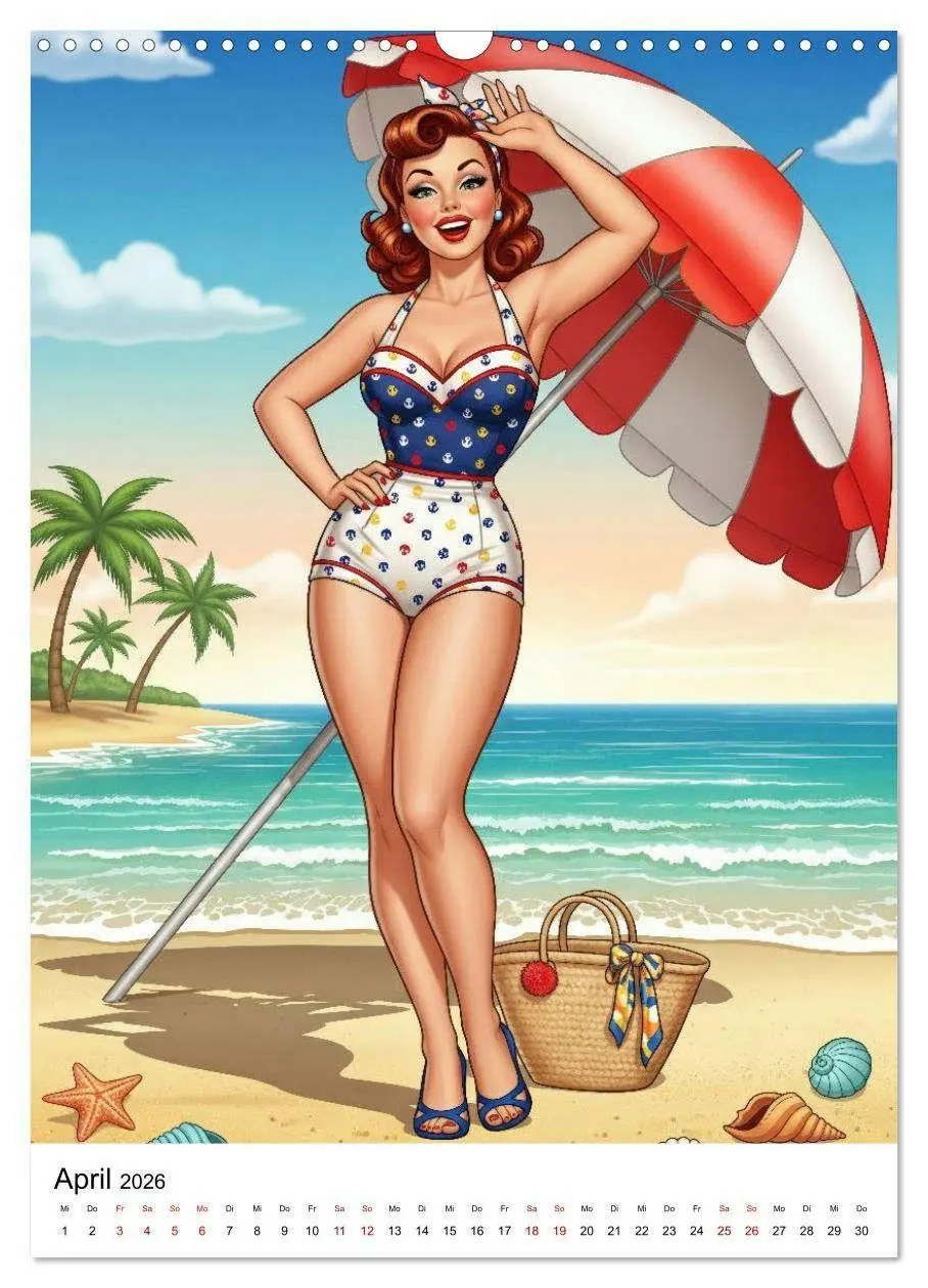 Bild: 9783516735321 | Charme &amp; Kurven: Die Pin-ups der Golden 50s (Wandkalender 2026 DIN...