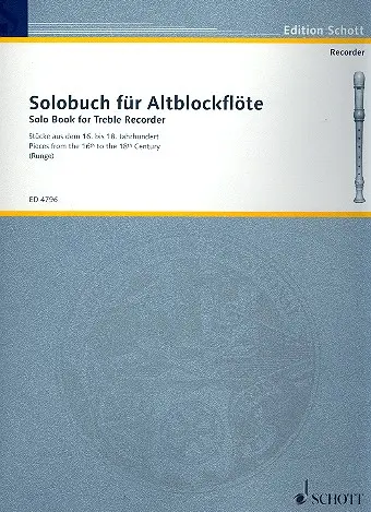 Cover: 9790001055321 | Solobuch für Alt-Blockflöte | Buch | Deutsch | 1986 | Schott Music