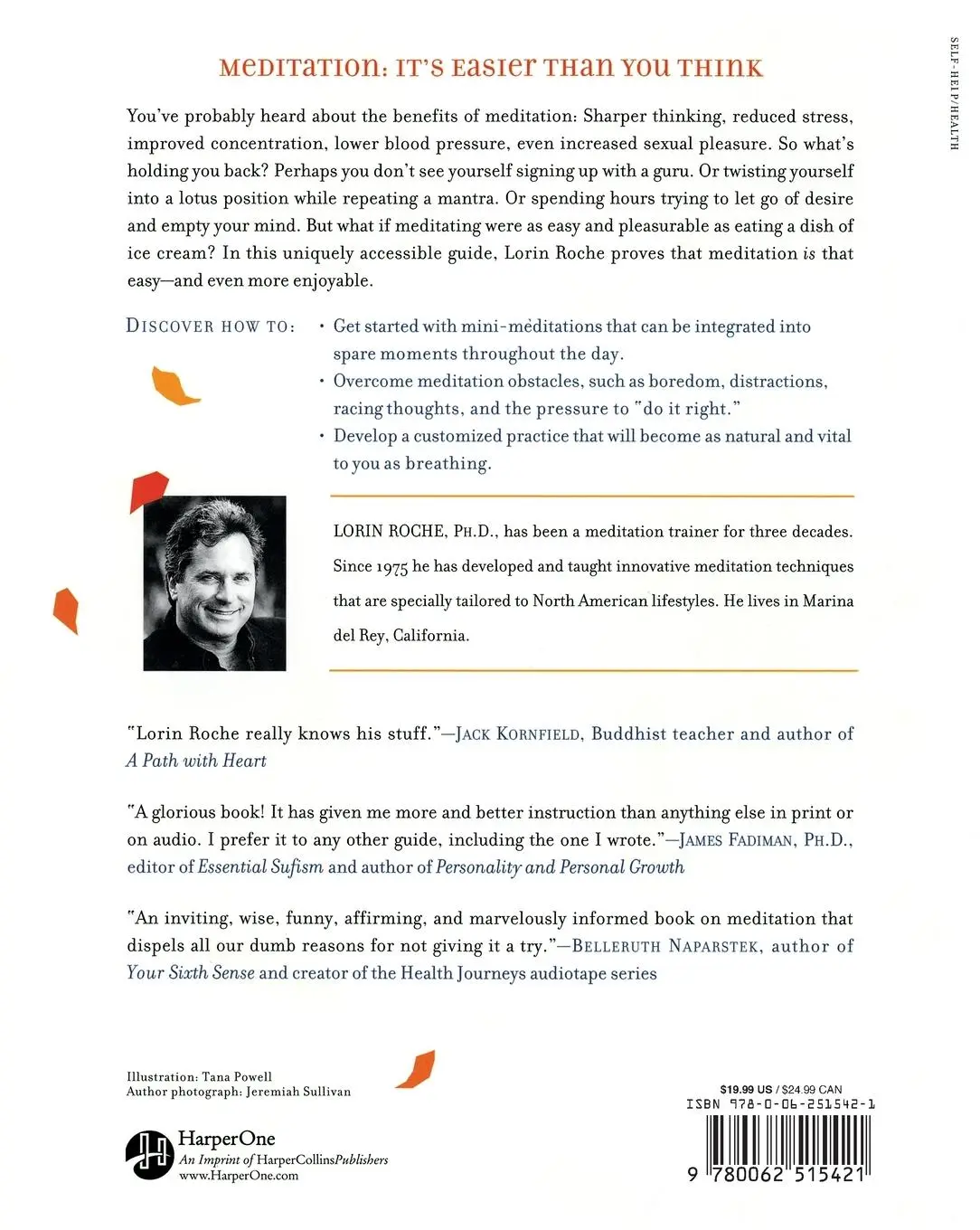 Rückseite: 9780062515421 | Meditation Made Easy | Lorin Roche | Taschenbuch | Englisch | 1998