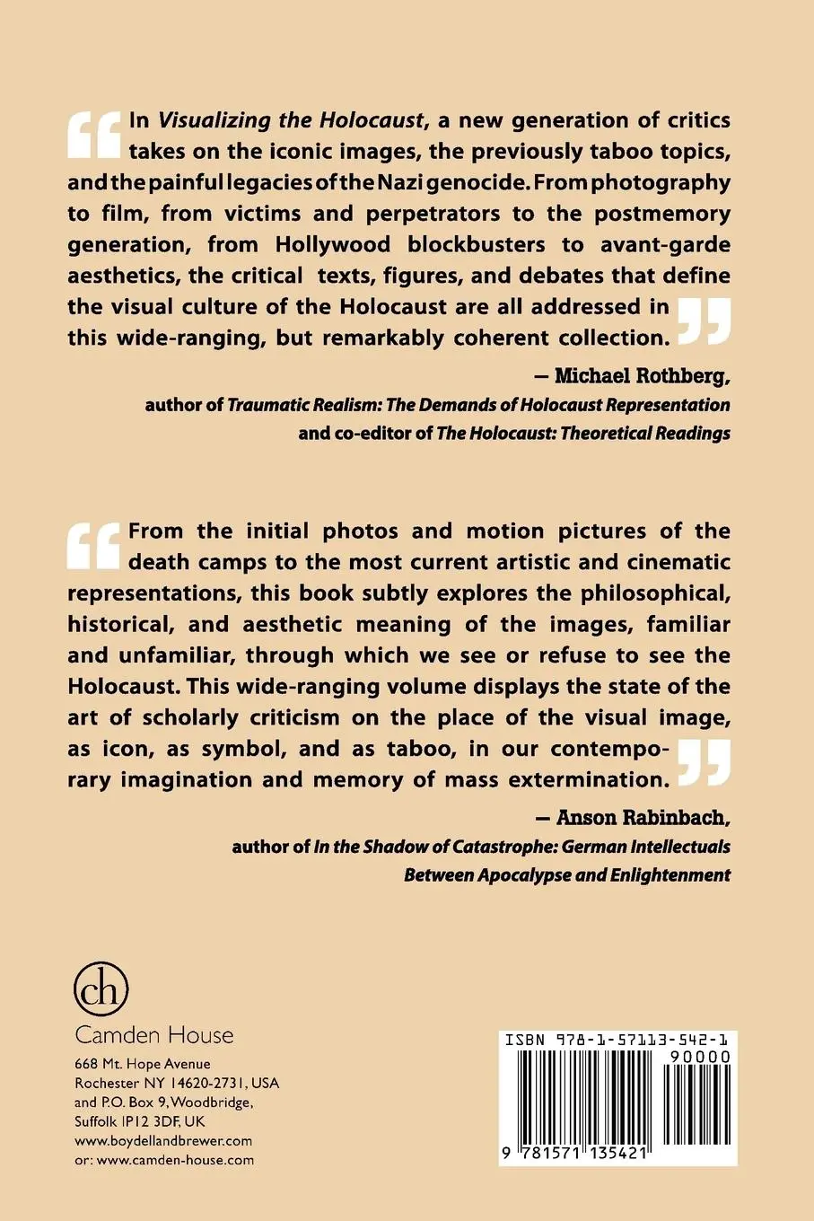 Rückseite: 9781571135421 | Visualizing the Holocaust | Documents, Aesthetics, Memory | Buch
