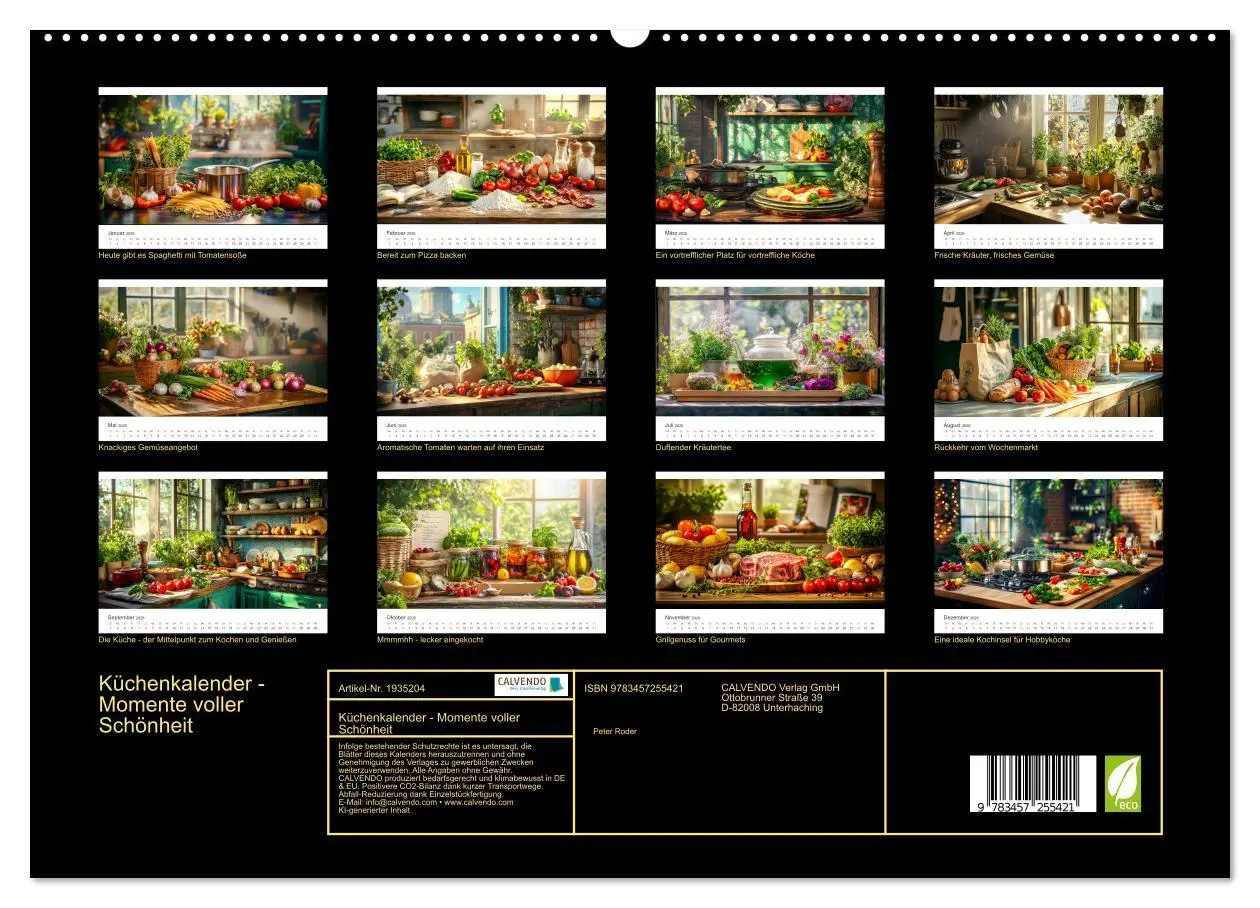Bild: 9783457255421 | Küchenkalender - Momente voller Schönheit (hochwertiger Premium...