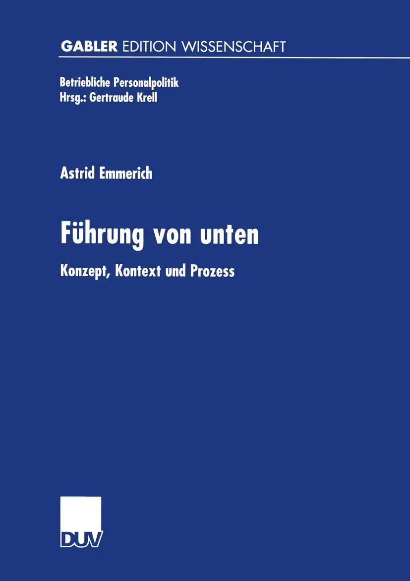 Cover: 9783824475421 | Führung von unten | Konzept, Kontext und Prozess | Astrid Emmerich
