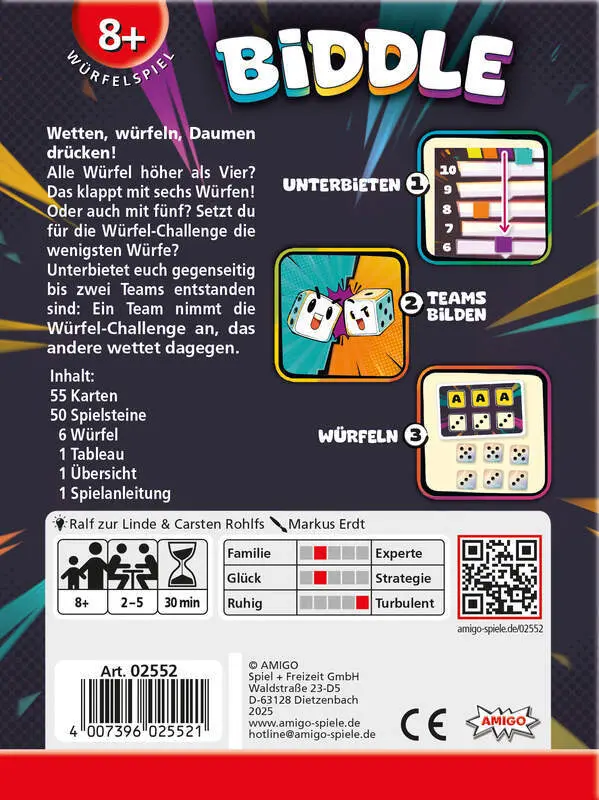 Bild: 4007396025521 | Biddle | Spiel | Karton | 02552 | Deutsch | 2025 | EAN 4007396025521