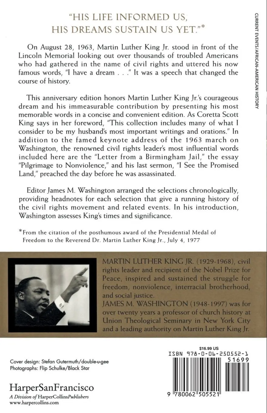 Rückseite: 9780062505521 | I Have a Dream | Writings and Speeches That Changed the World | King
