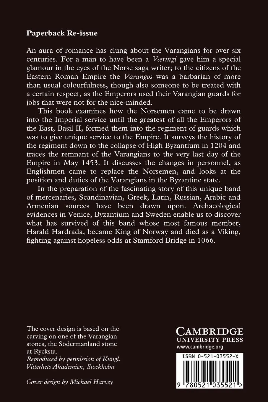 Rückseite: 9780521035521 | The Varangians of Byzantium | Benedict Benedikz (u. a.) | Taschenbuch