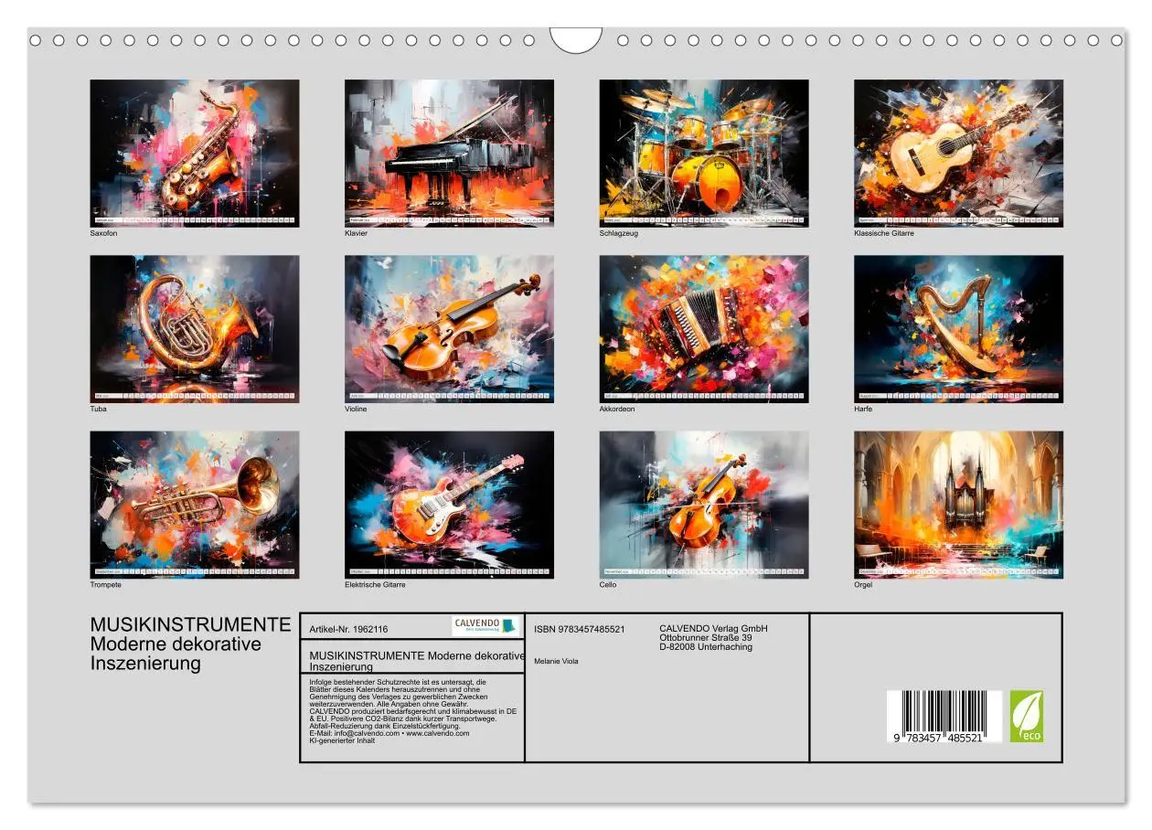 Bild: 9783457485521 | MUSIKINSTRUMENTE Moderne dekorative Inszenierung (Wandkalender 2026...
