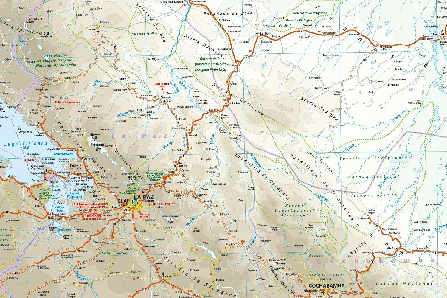 Bild: 9783831775521 | Reise Know-How Landkarte Bolivien / Bolivia (1:1.300.000) | 2 S.