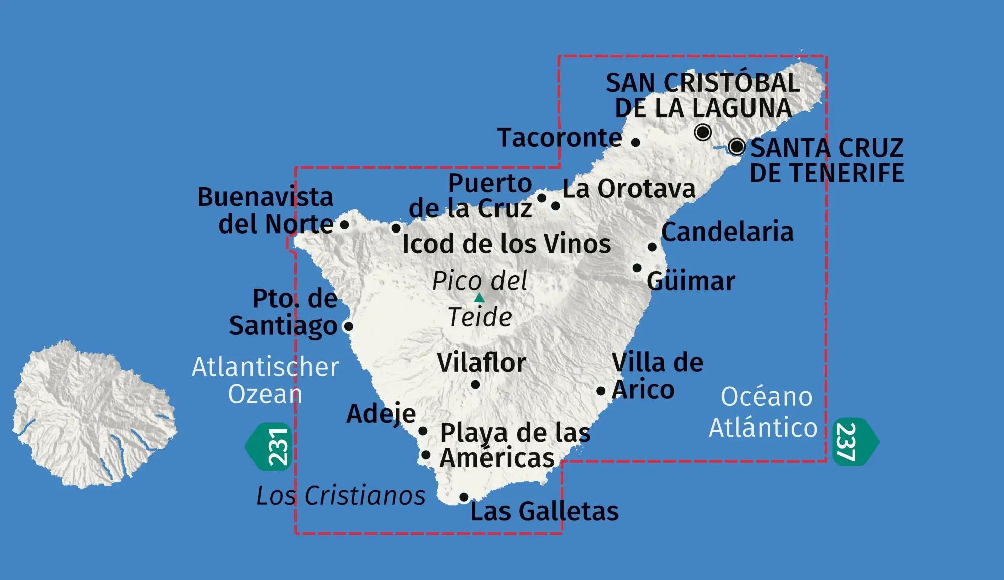 Bild: 9783991545521 | KOMPASS Wanderkarte 233 Teneriffa 1:50.000 | (Land-)Karte | Deutsch