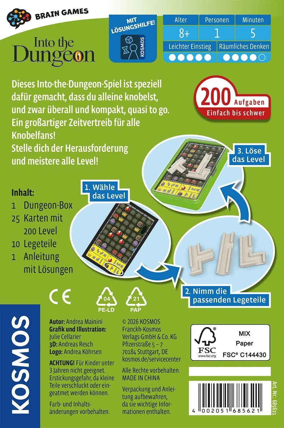 Bild: 4002051685621 | Into the Dungeon Brain Games | Spiel | Spiel | 685621 | Deutsch | 2026