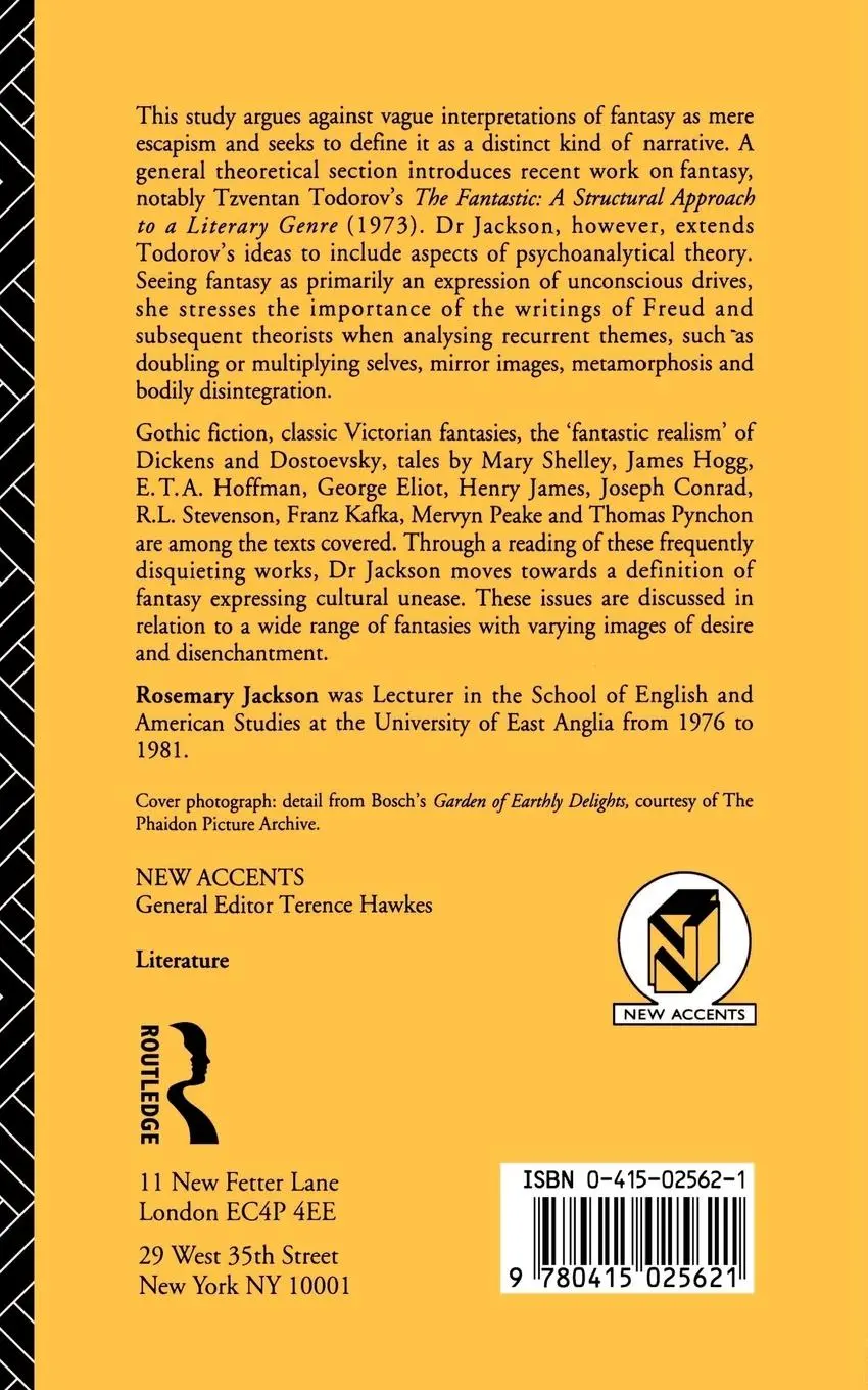 Rückseite: 9780415025621 | Fantasy | The Literature of Subversion | Rosemary Jackson | Buch